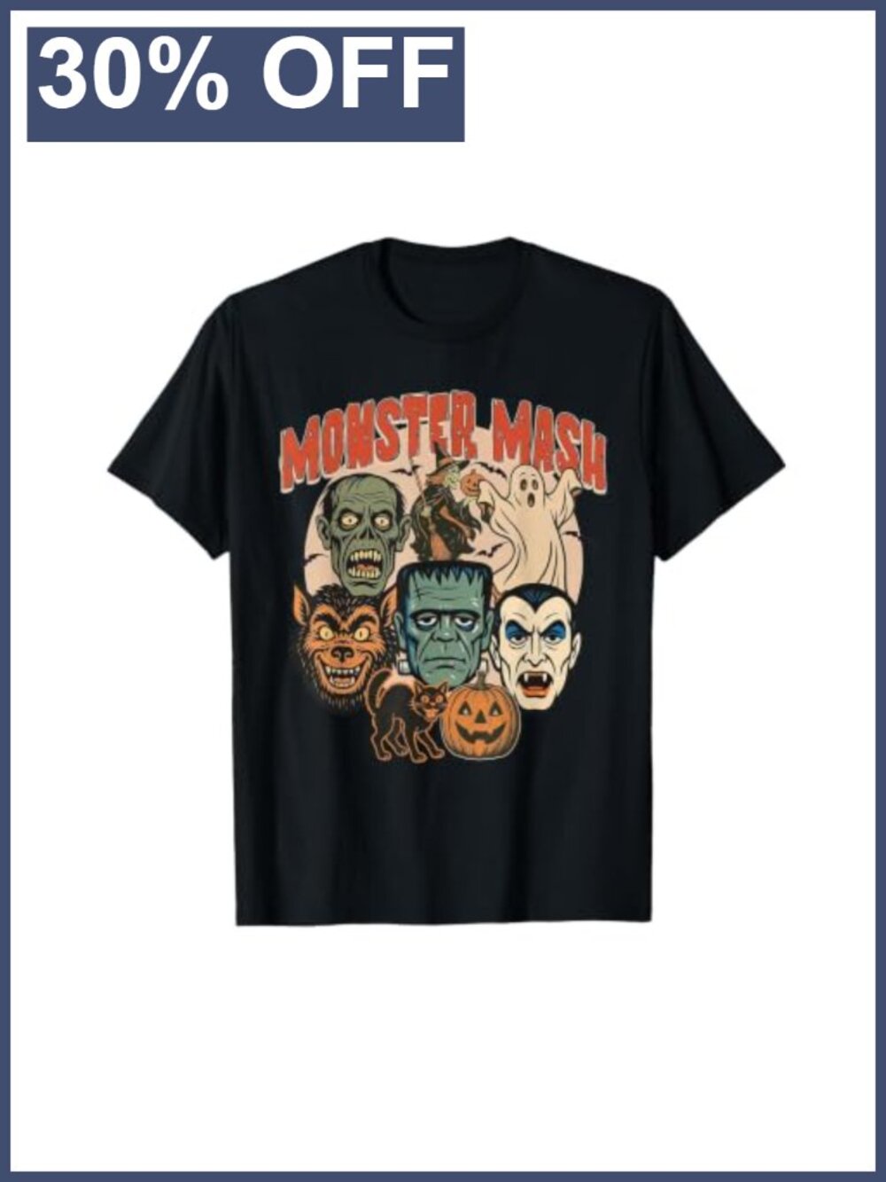 Retro Funny Monster Mash Ghost Witchy Vampire Halloween T-Shirt